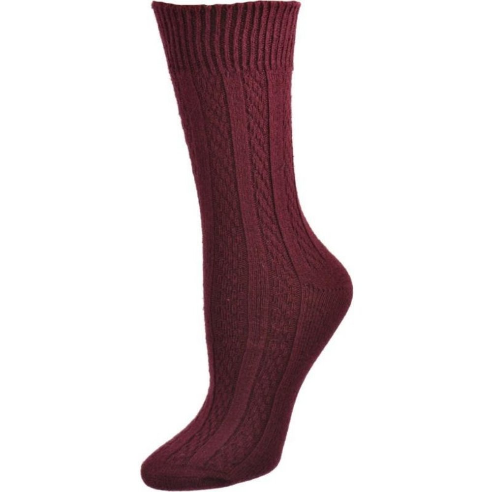 Classic Cable Knit Cotton Crew 2 pair Socks